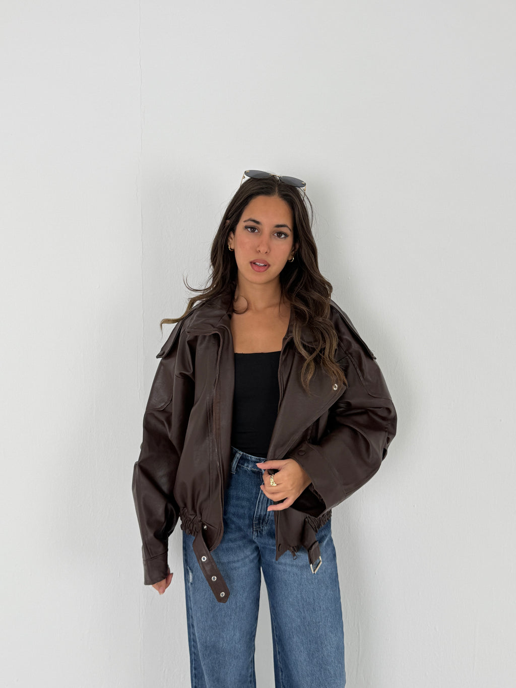 Oversized Leather Jacket