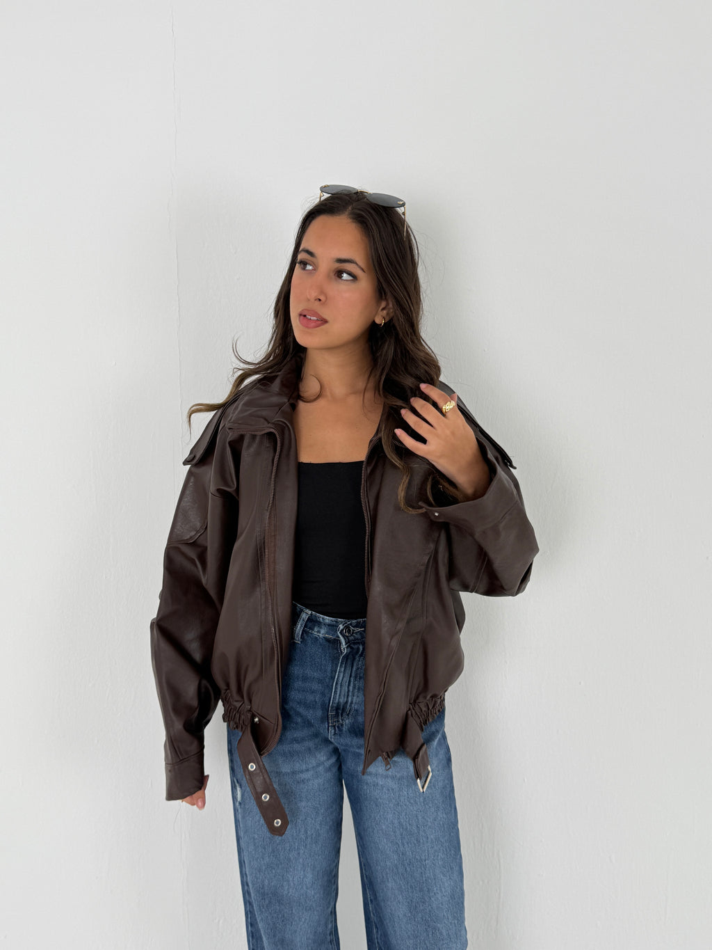Oversized Leather Jacket