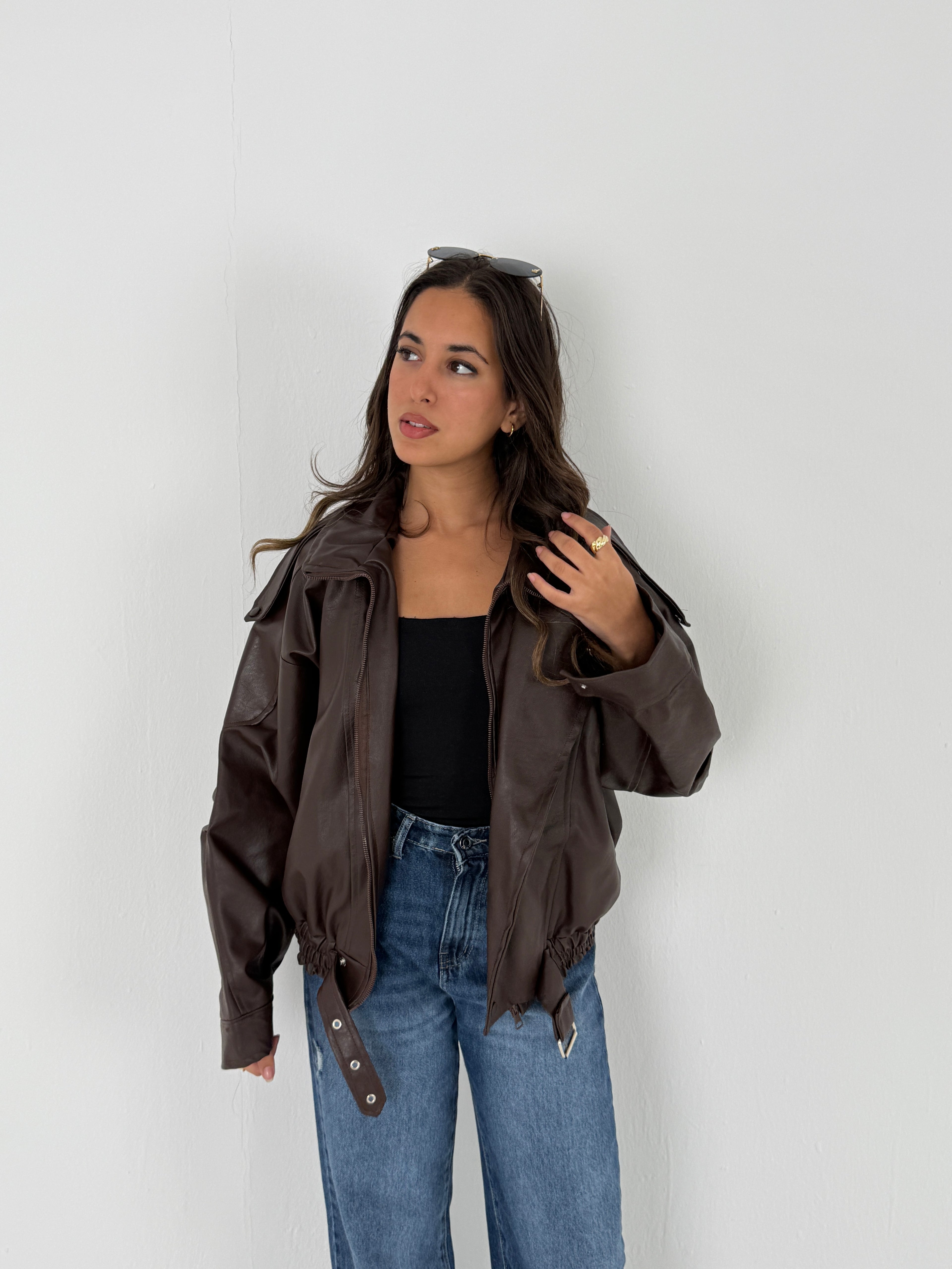Oversized Leather Jacket