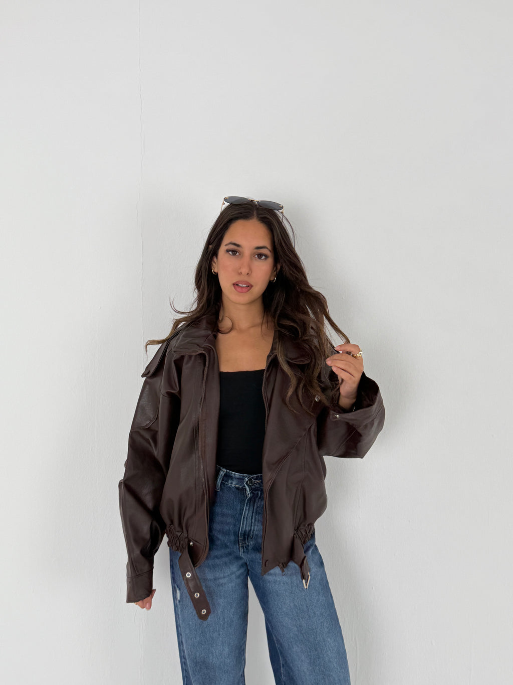 Oversized Leather Jacket