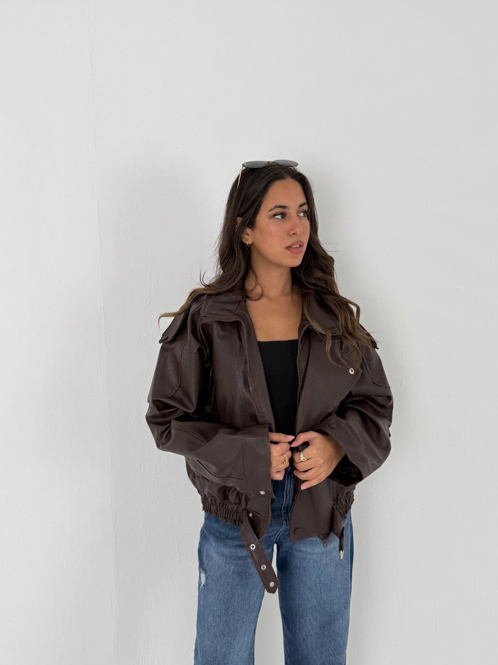 Oversized Leather Jacket
