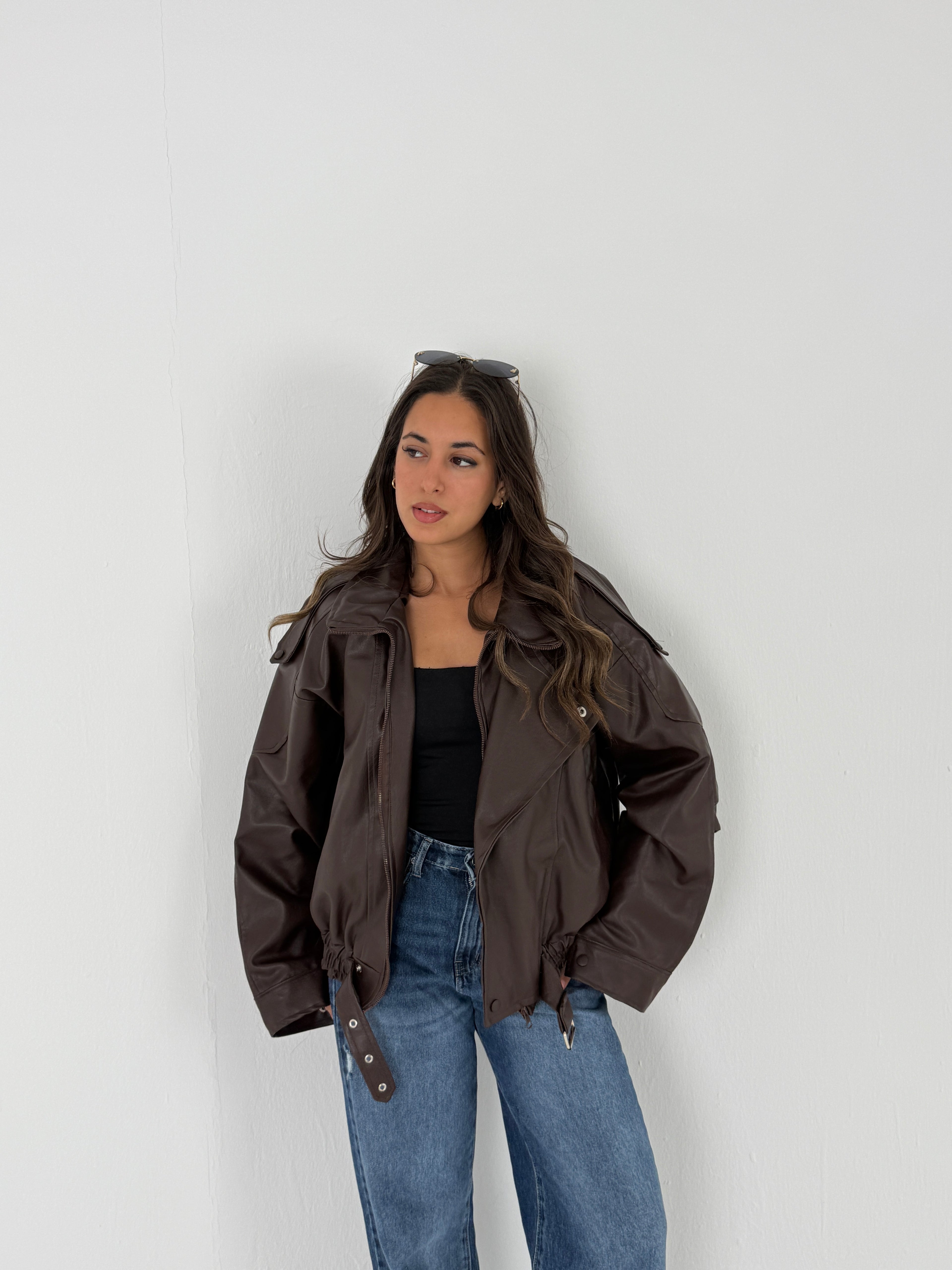 Oversized Leather Jacket