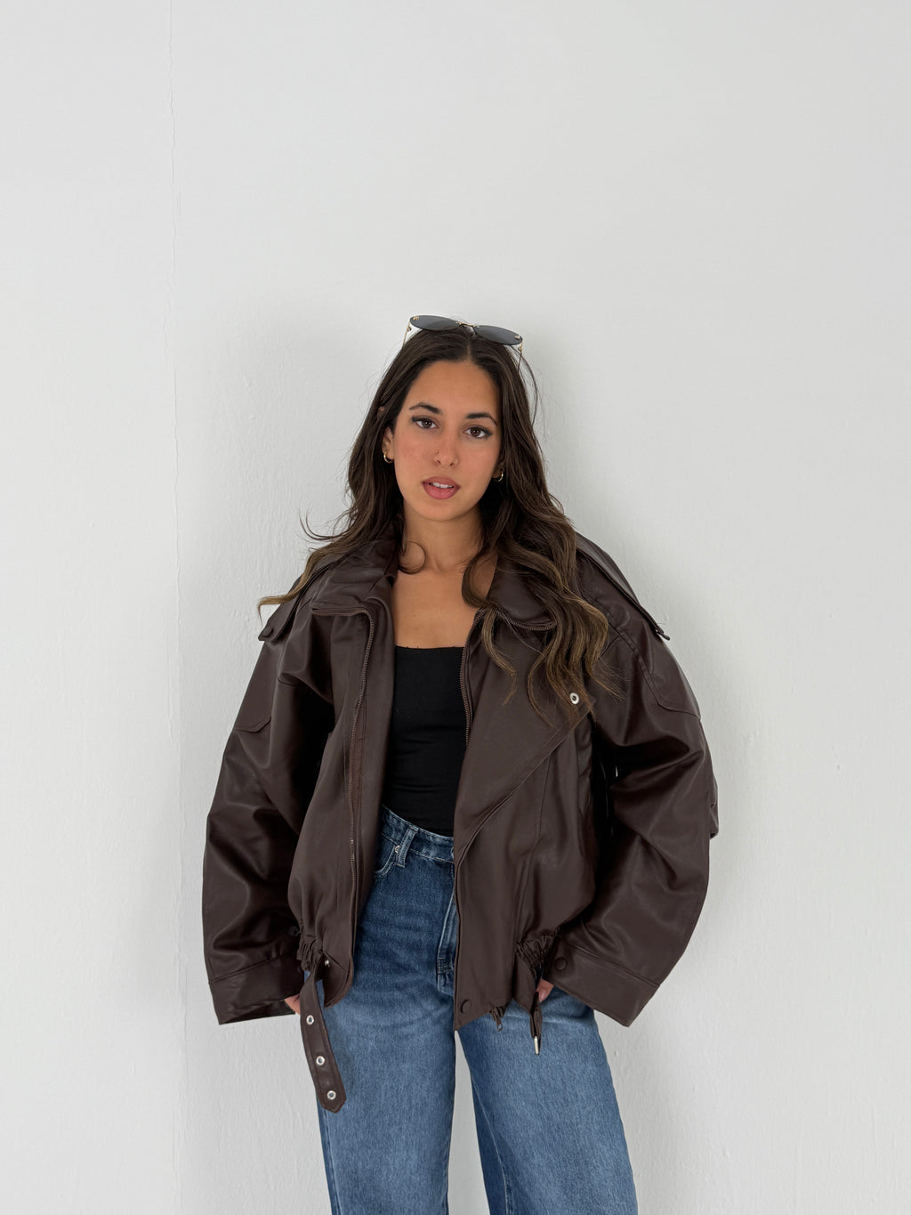 Oversized Leather Jacket