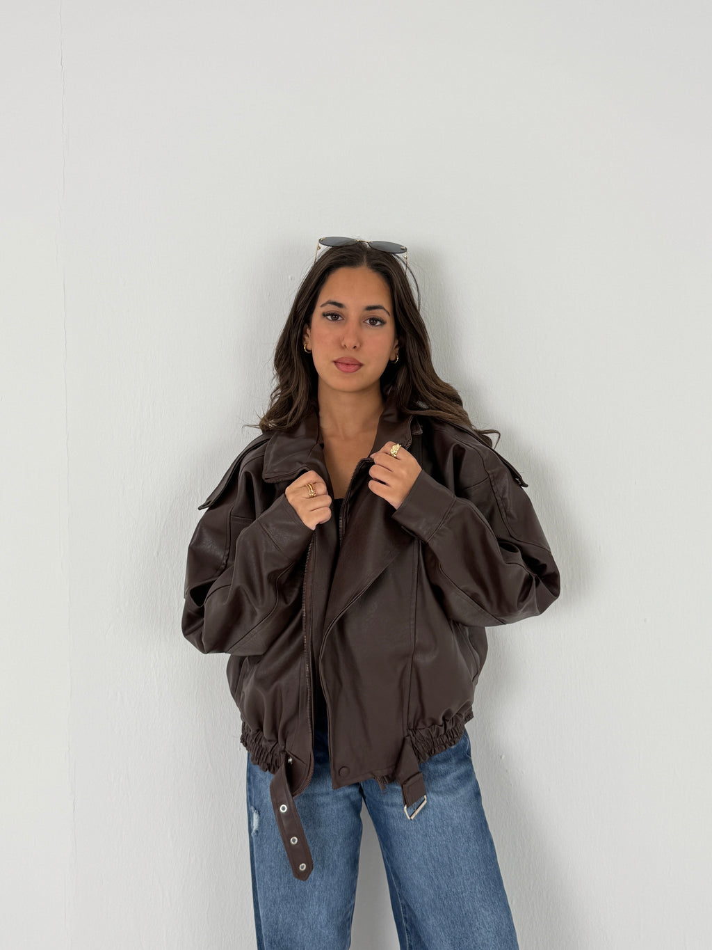 Oversized Leather Jacket