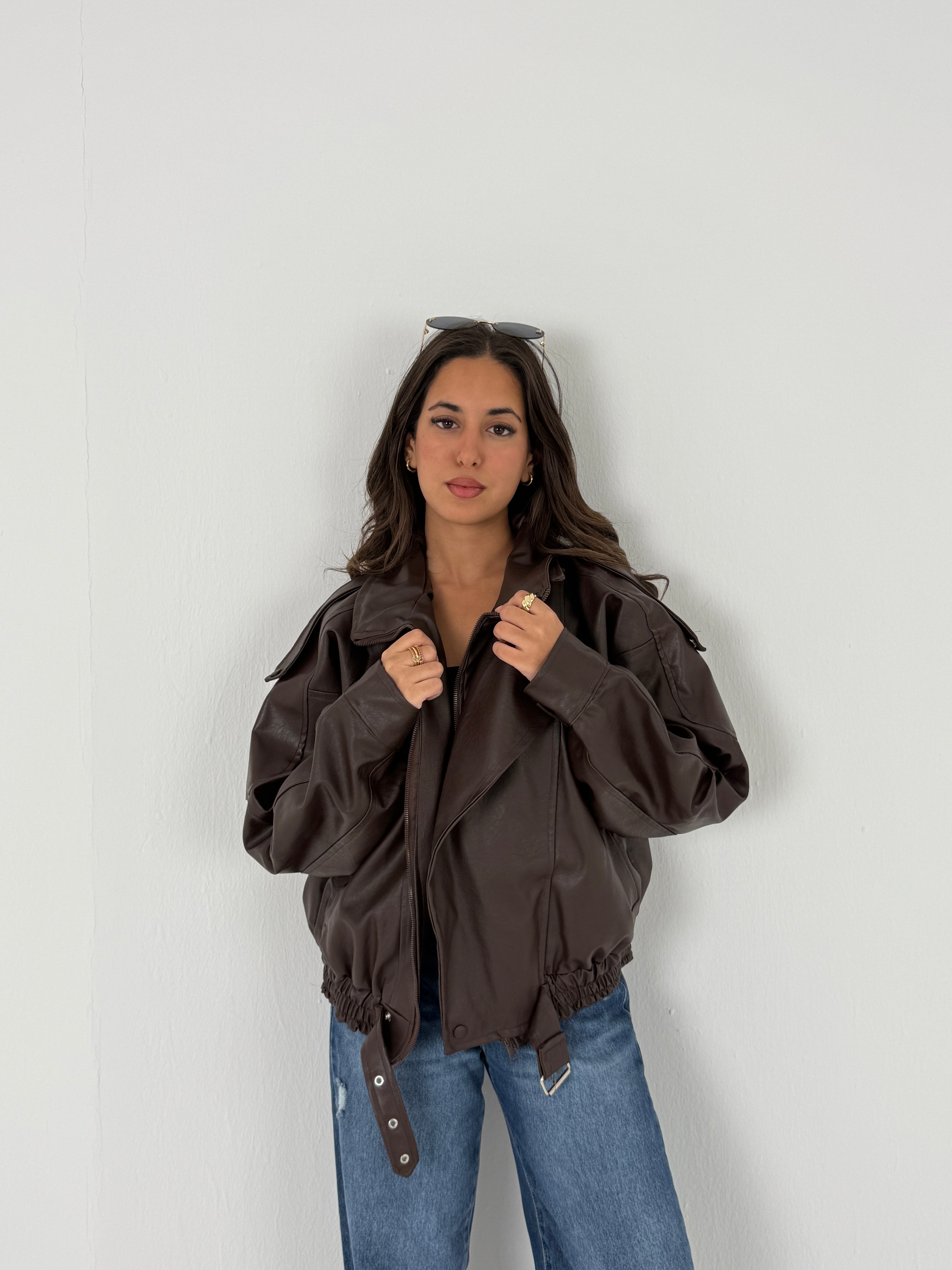 Oversized Leather Jacket