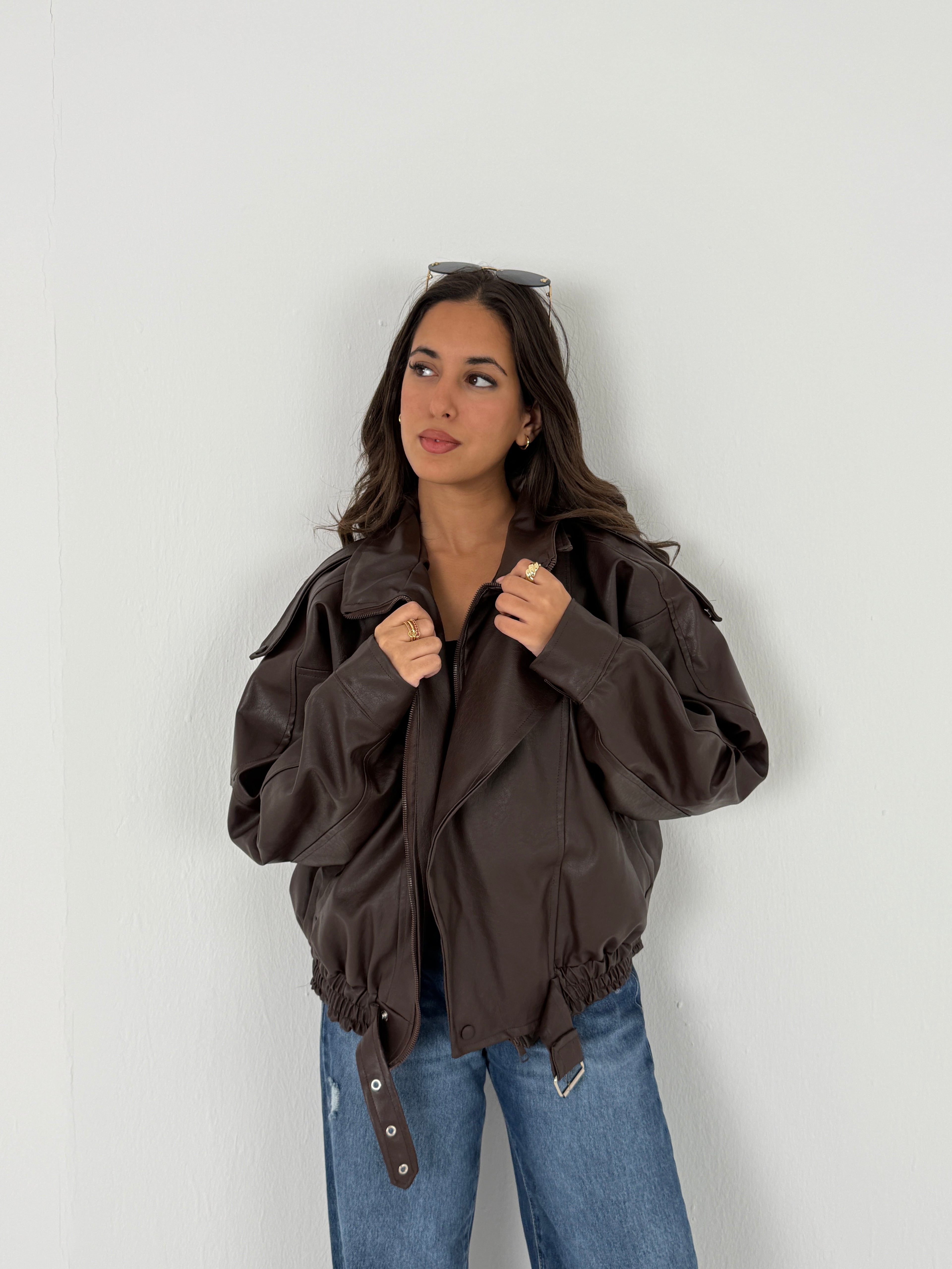 Oversized Leather Jacket