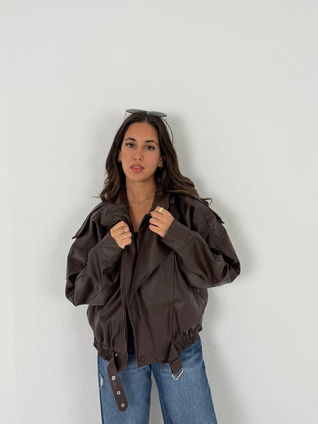Oversized Leather Jacket
