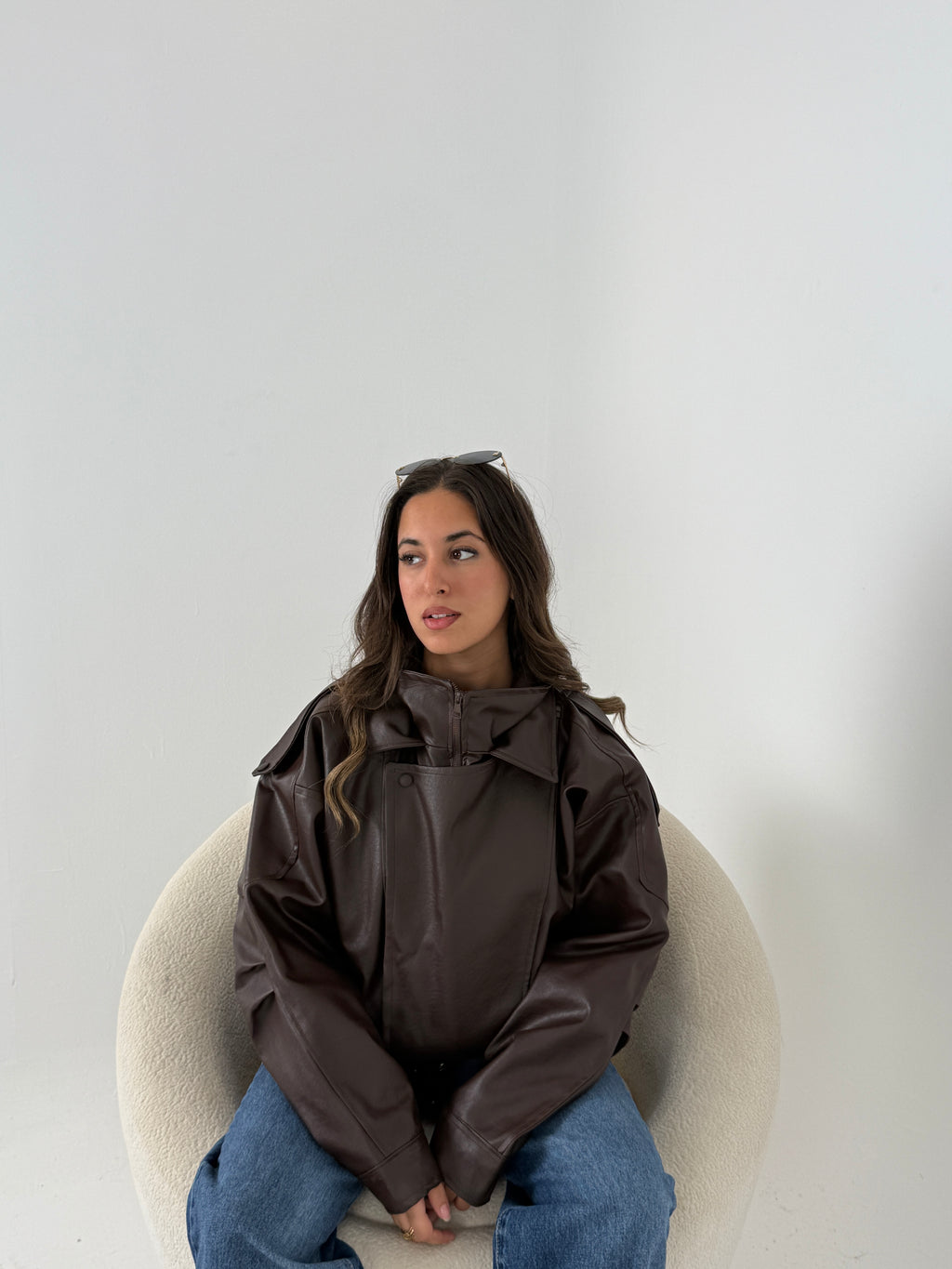 Oversized Leather Jacket