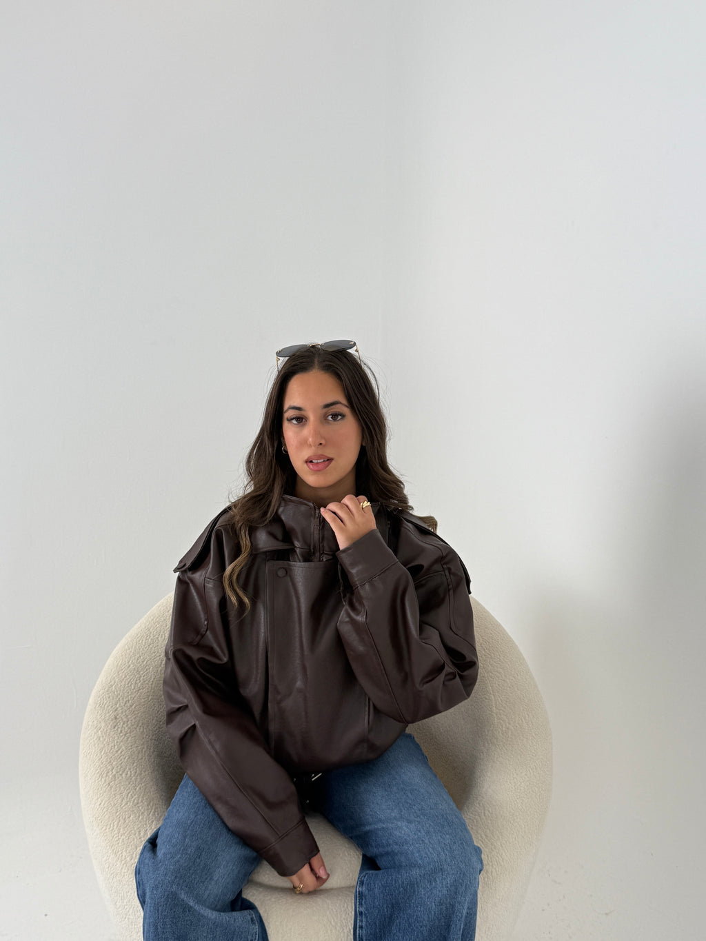 Oversized Leather Jacket