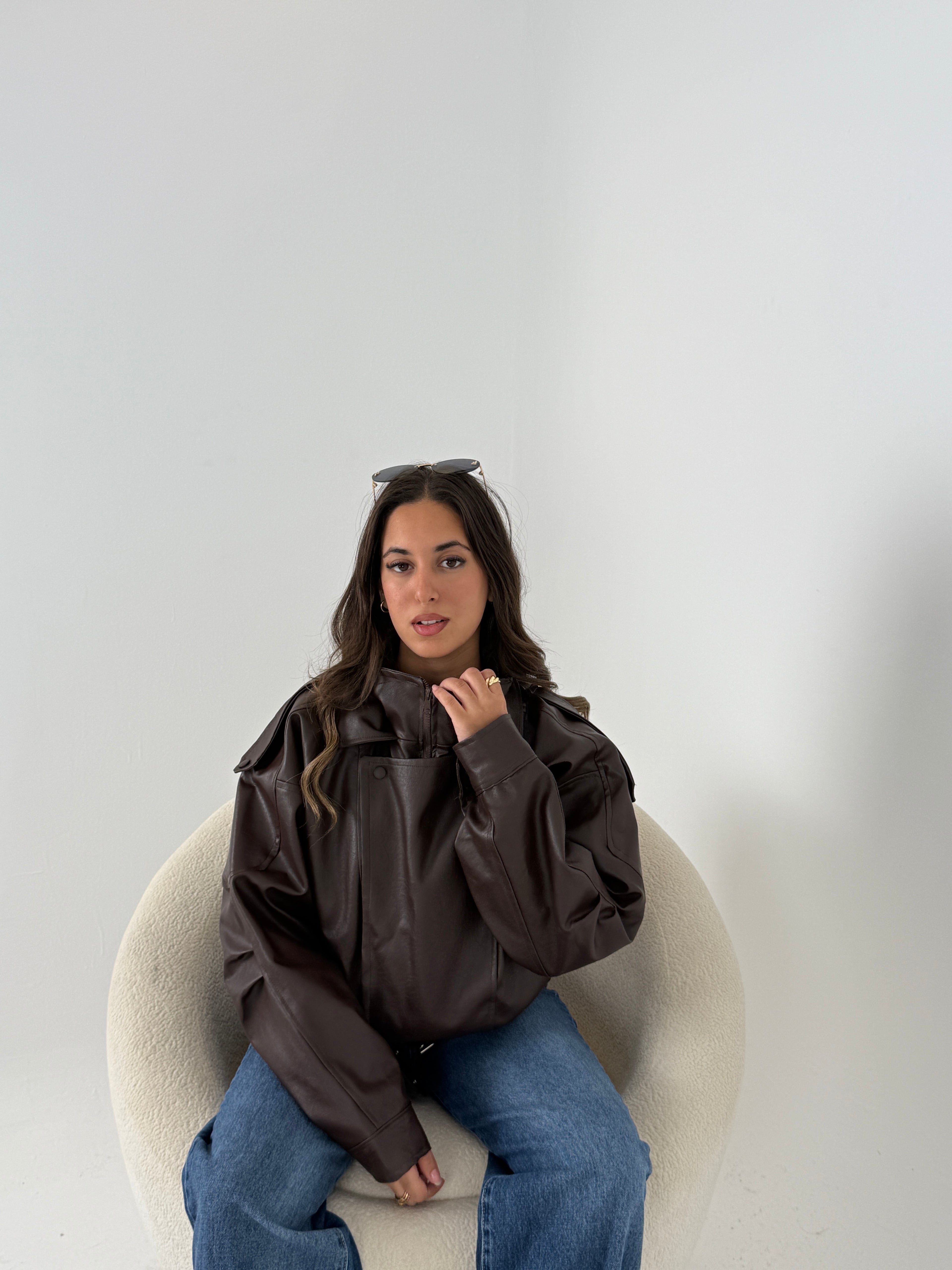 Oversized Leather Jacket