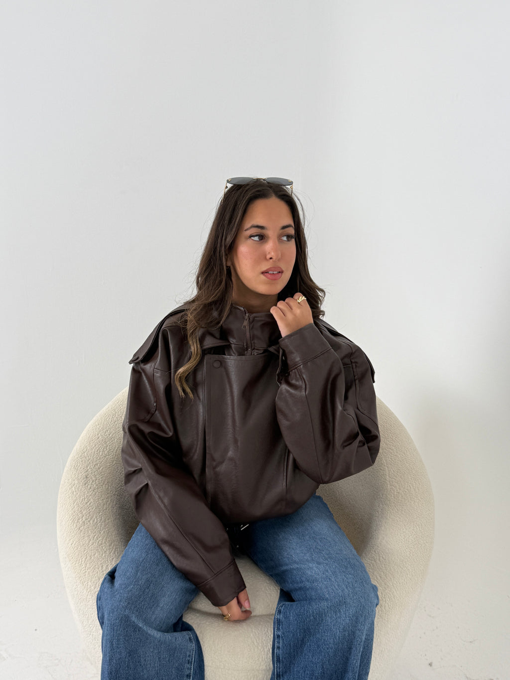 Oversized Leather Jacket