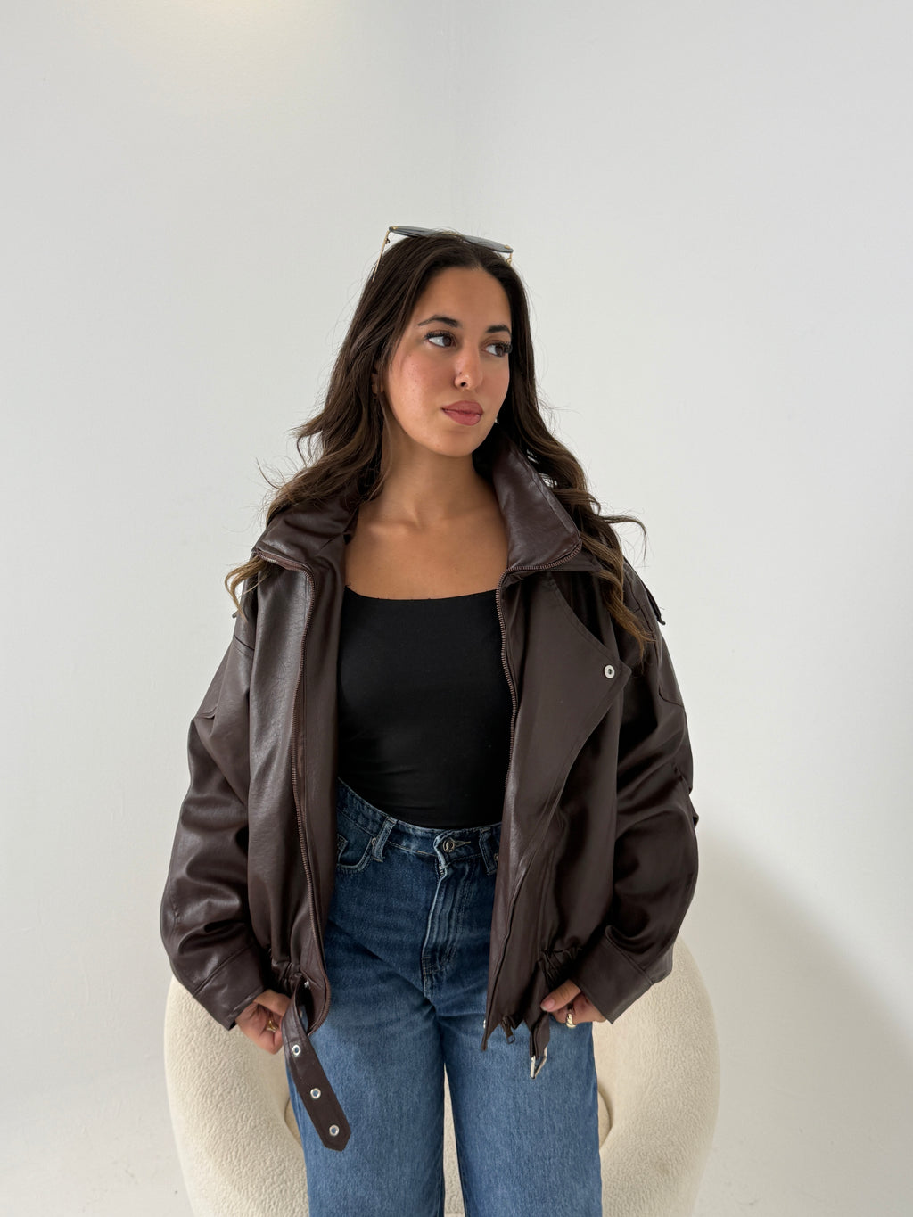 Oversized Leather Jacket