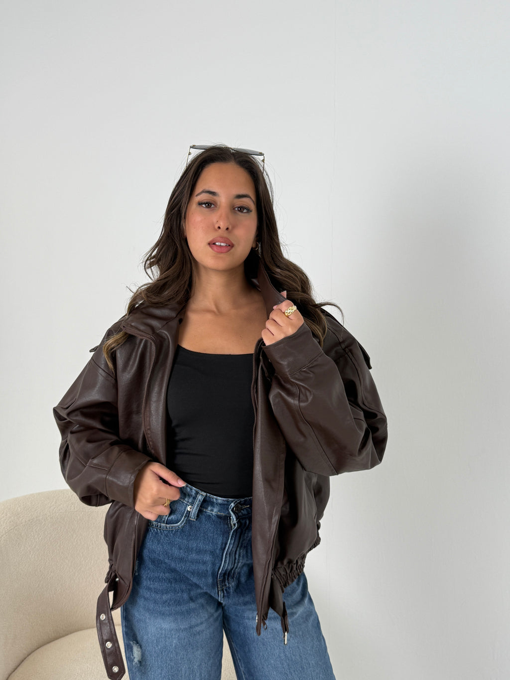 Oversized Leather Jacket