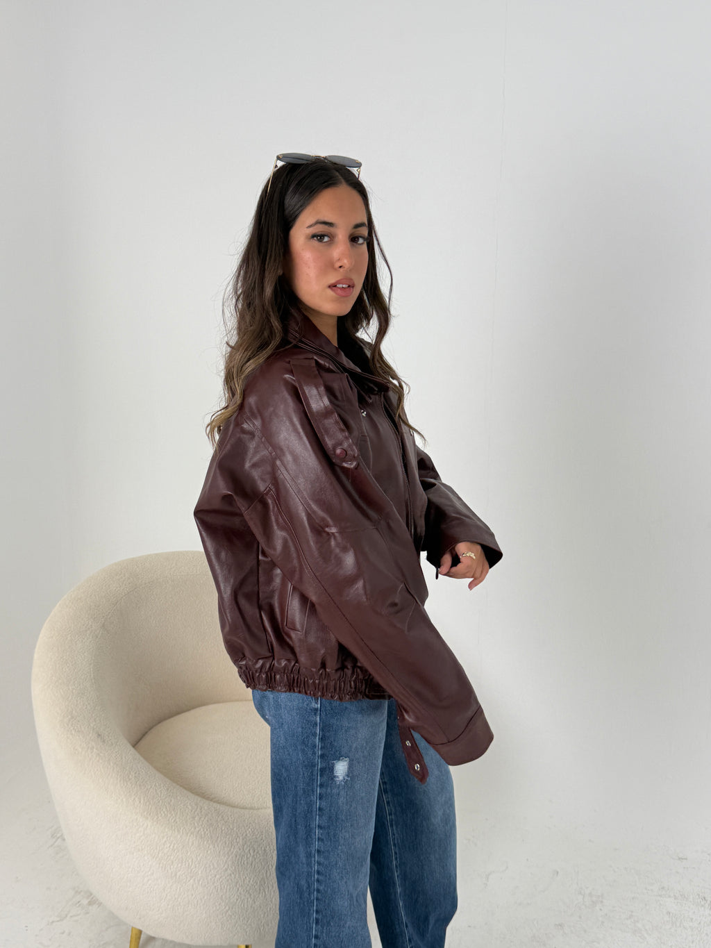 Oversized Leather Jacket