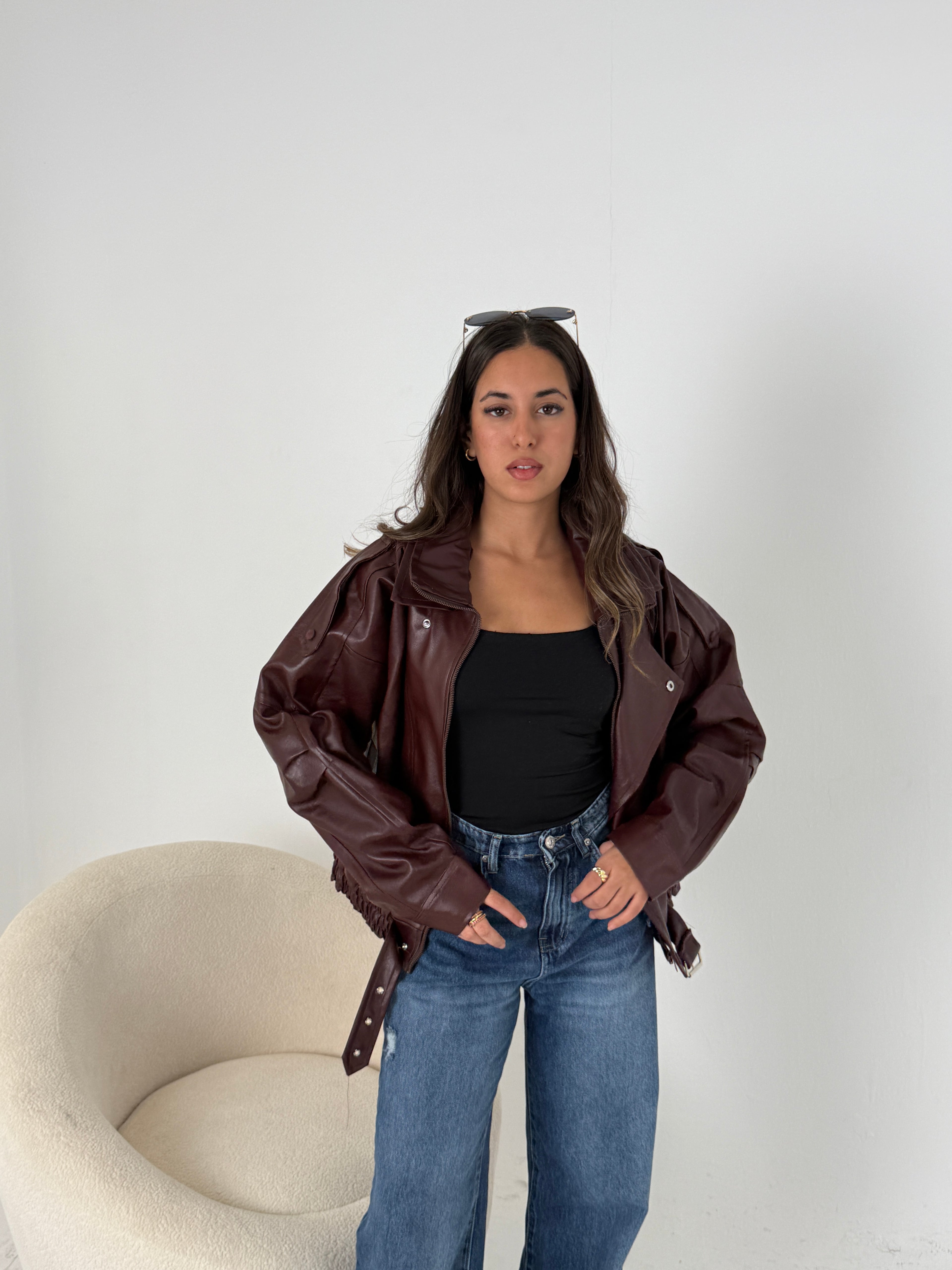 Oversized Leather Jacket
