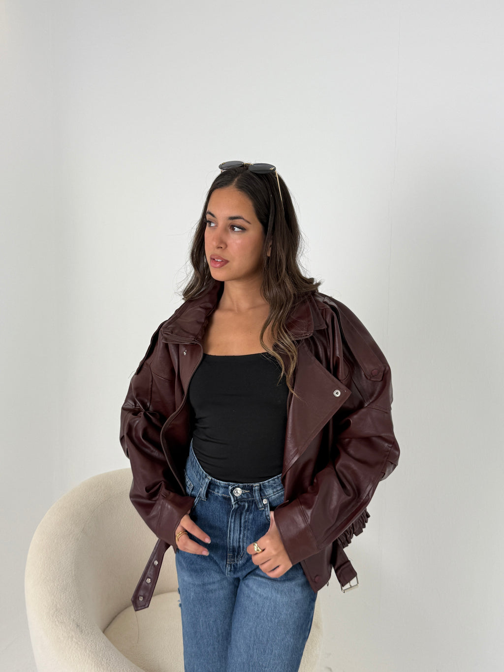 Oversized Leather Jacket