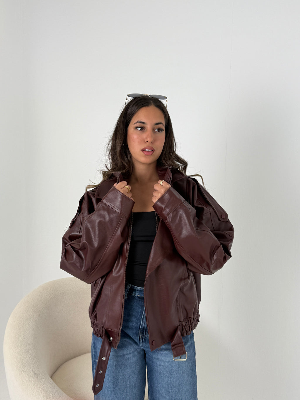 Oversized Leather Jacket