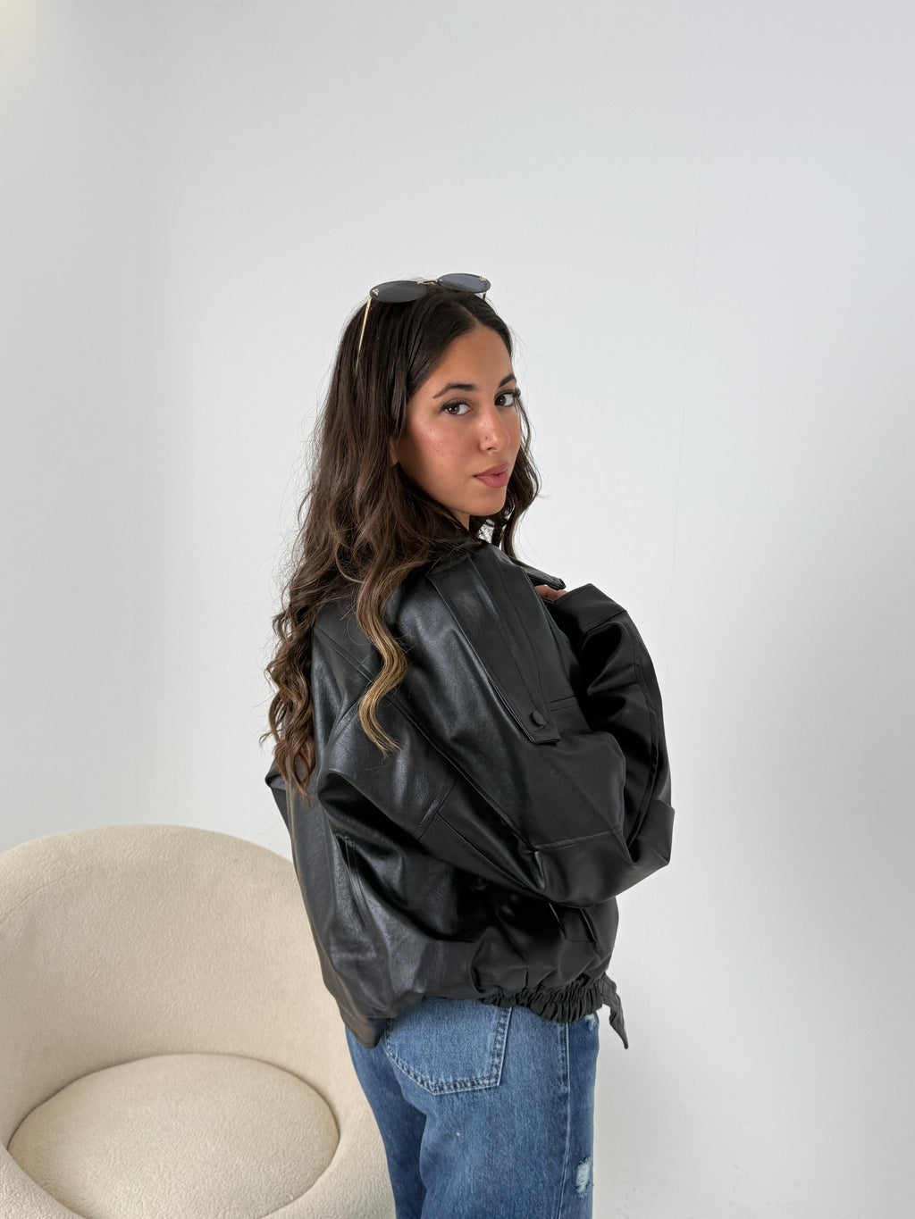 Oversized Leather Jacket