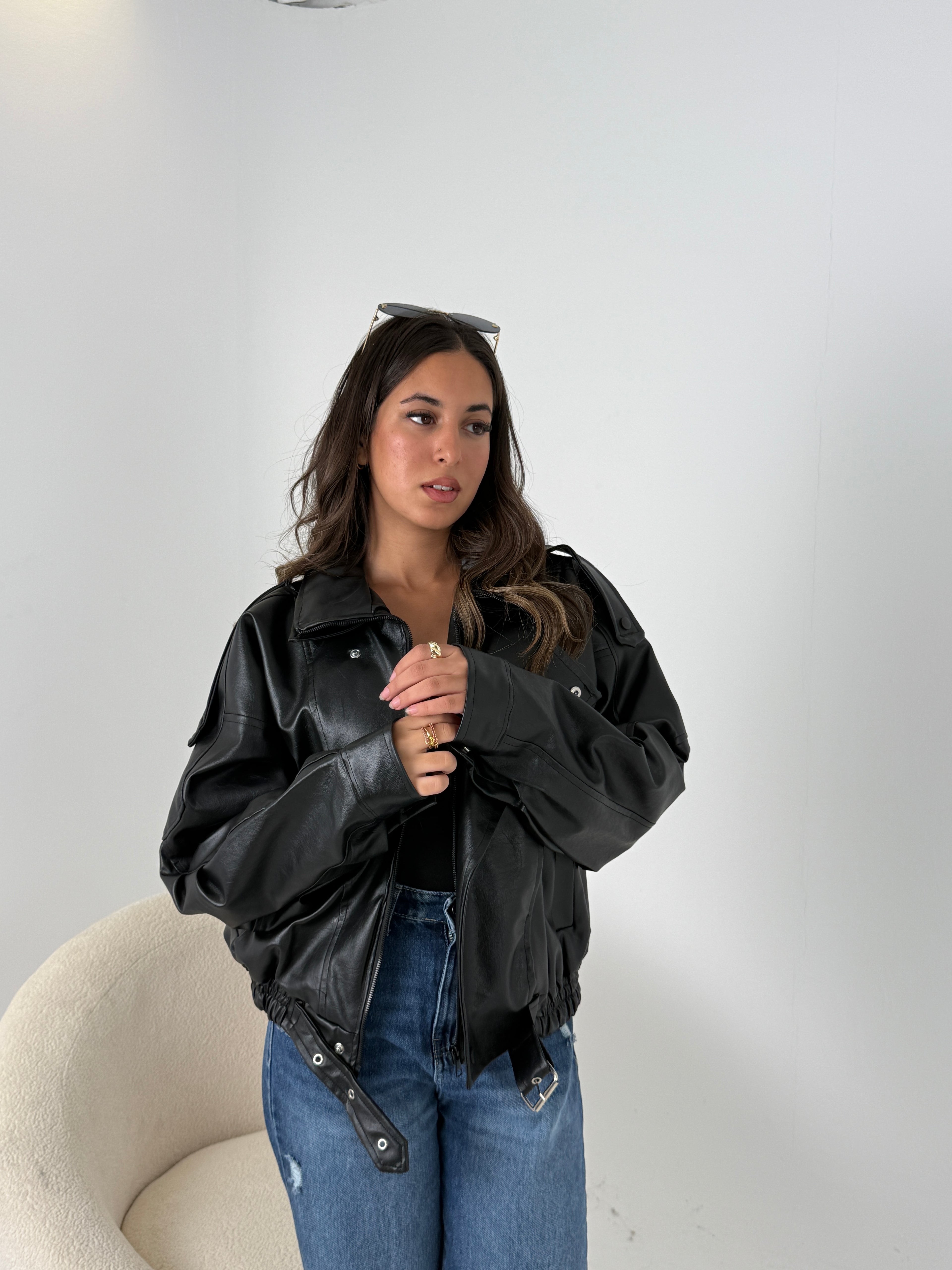 Oversized Leather Jacket