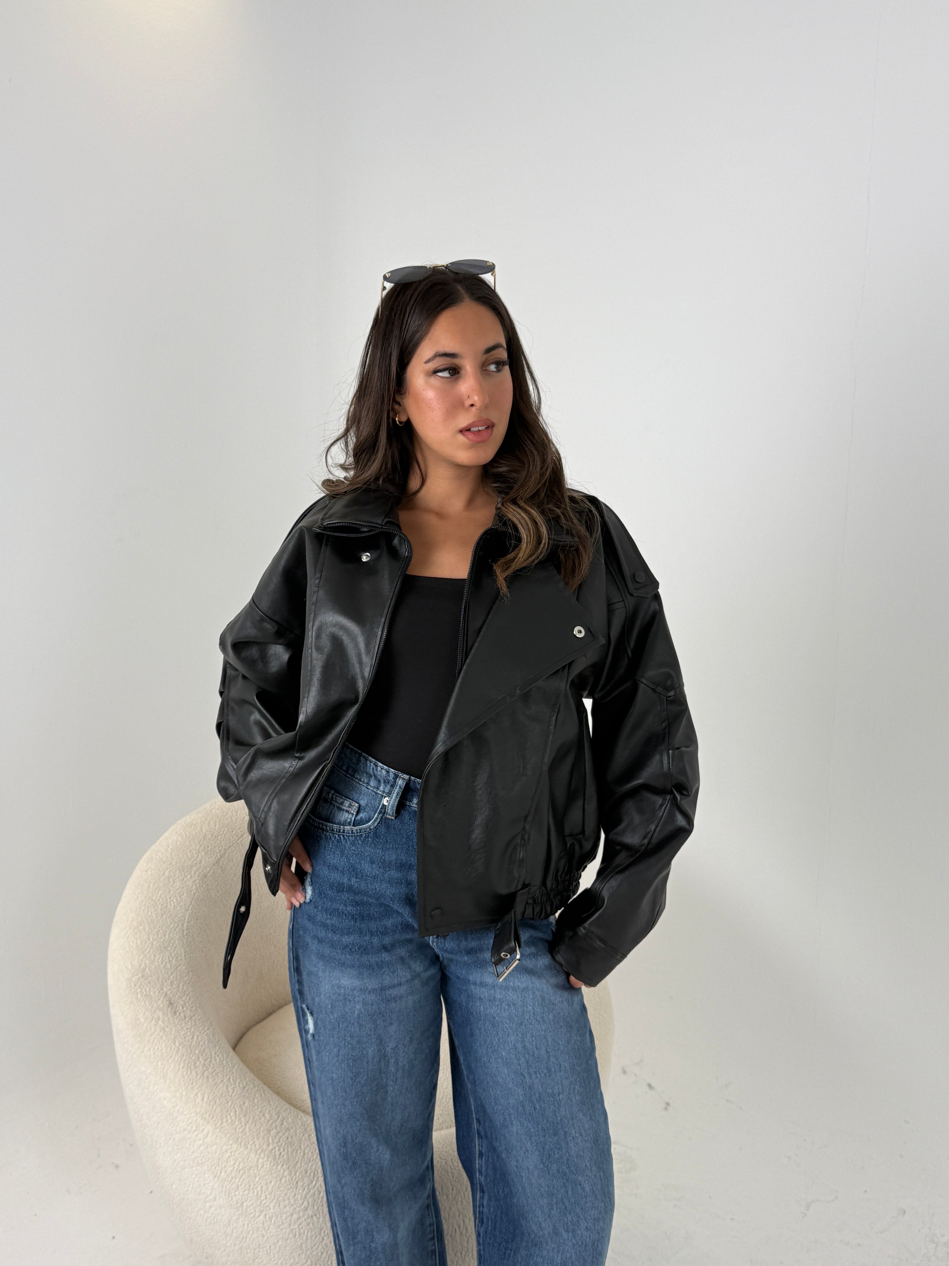 Oversized Leather Jacket
