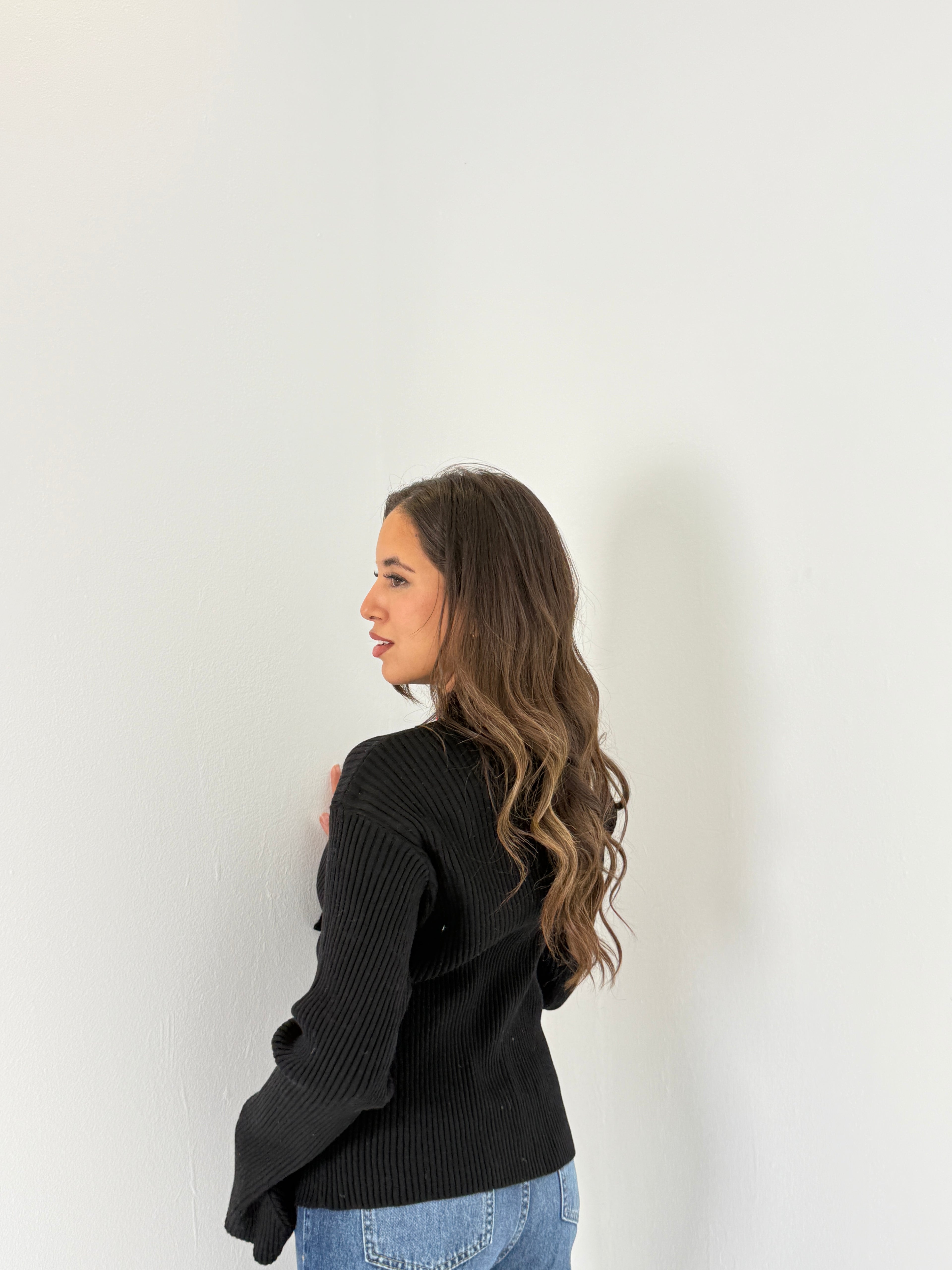 Red Heart Buttoned Knit Sweater